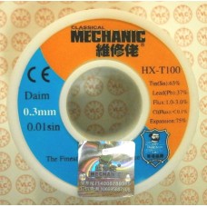 Припой Mechanic свинцовый 0.3mm с флюсом (50гр)